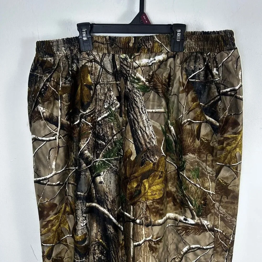 Realtree Camo Hunting Pants Mens 2XL All Purpose AP Camouflage Tricot Lined